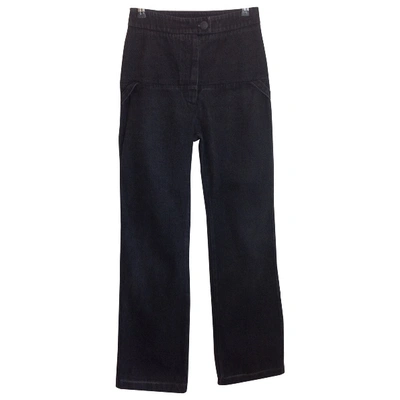 Pre-owned Preen By Thornton Bregazzi Straight Pants In Black