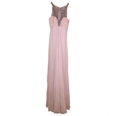 Pre-owned Jenny Packham Silk Maxi Dress In White