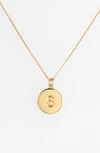 Kate Spade 'one In A Million' Initial Pendant Necklace In Gold