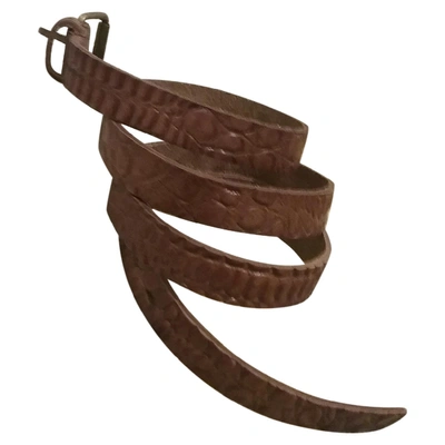 Pre-owned Scotch & Soda Leather Belt In Brown