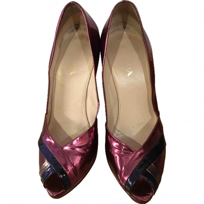 Pre-owned Prada Leather Heels In Multicolour