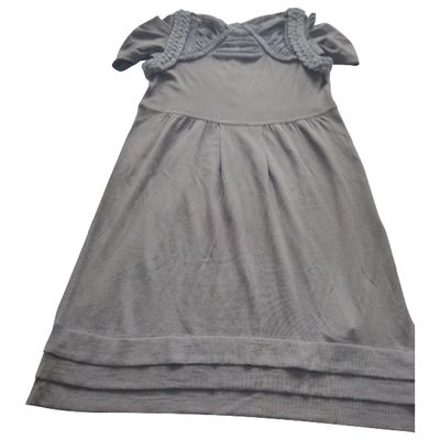 Pre-owned Hoss Intropia Wool Mid-length Dress In Grey