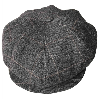 Pre-owned Eugenia Kim Wool Beret In Anthracite