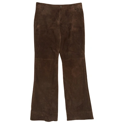 Pre-owned Jcrew Straight Pants In Brown