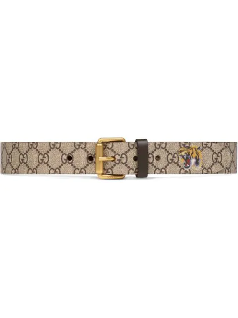 tiger print gg supreme belt