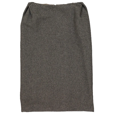 Pre-owned Bottega Veneta Wool Mid-length Skirt In Grey