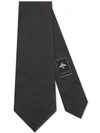 Gucci Bee Underknot Silk Tie In Black