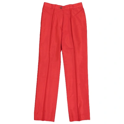 Pre-owned Aspesi Silk Trousers In Red
