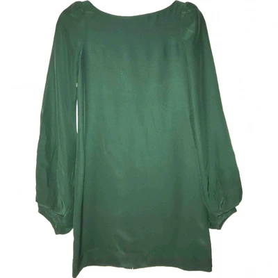 Pre-owned Elizabeth And James Silk Mini Dress In Green