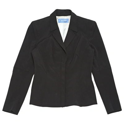 Pre-owned Mugler Silk Short Vest In Black
