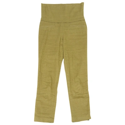 Pre-owned Isabel Marant Linen Short Pants In Khaki