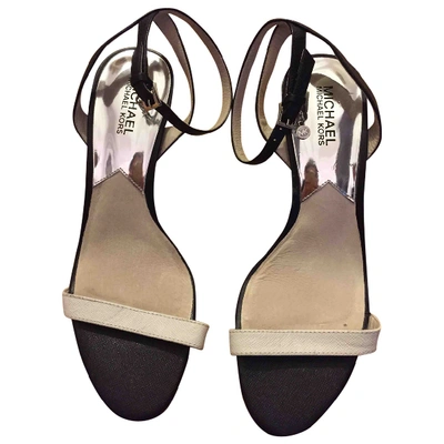 Pre-owned Michael Kors Leather Sandals In Black