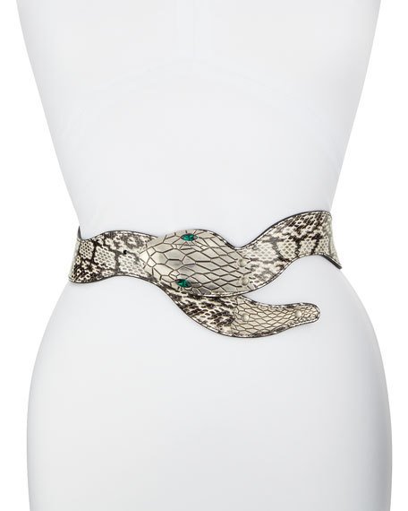 snakeskin gucci belt