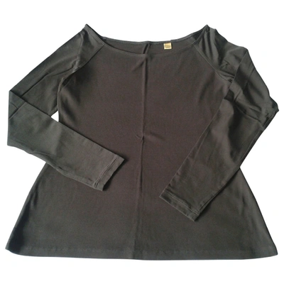 Pre-owned Donna Karan Brown Synthetic Top