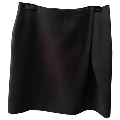 Pre-owned Jil Sander Wool Mini Skirt In Khaki