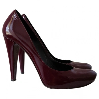 Pre-owned Marco Bologna Patent Leather Heels In Burgundy