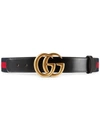 Gucci Nylon Web Belt With Double G Buckle In Blue