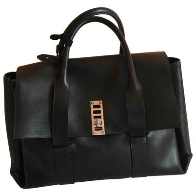 Pre-owned Proenza Schouler Ps Elliot  Leather Handbag In Black