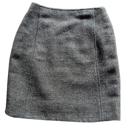 Pre-owned Louis Vuitton Wool Mid-length Skirt In Anthracite