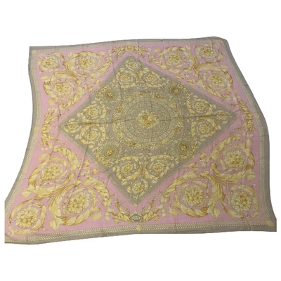 Pre-owned Versace Scarf In Pink
