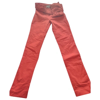 Pre-owned Hoss Intropia Trousers In Orange