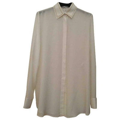Pre-owned Givenchy Silk Blouse In Ecru