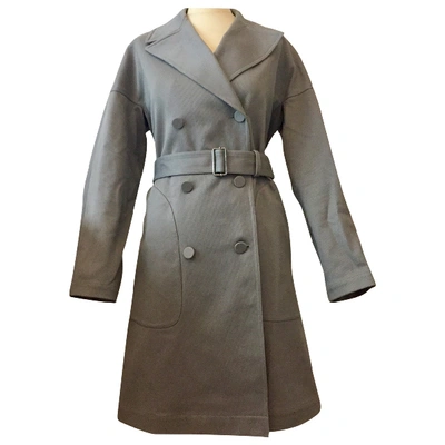 Pre-owned Alaïa Trench Coat In Grey