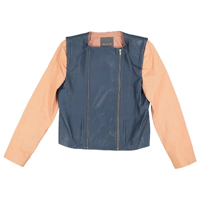 Pre-owned Camilla And Marc Leather Jacket In Blue