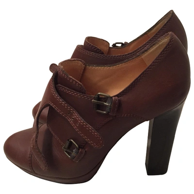 Pre-owned Lanvin Leather Heels In Brown