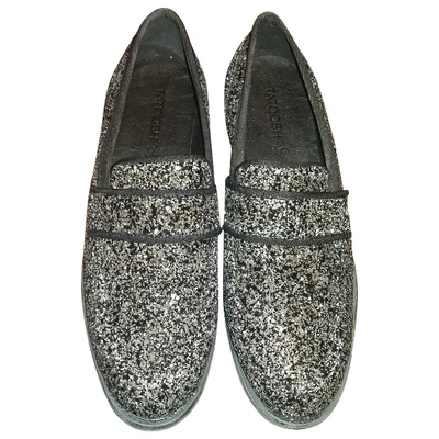 Pre-owned Tatoosh Leather Flats In Silver