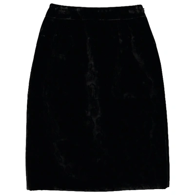 Pre-owned Christopher Kane Velvet Mid-length Skirt In Black