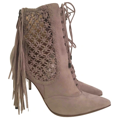 Pre-owned Alexandre Birman Ankle Boots In Grey