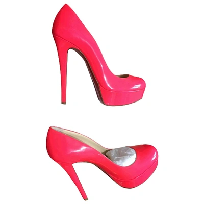 Pre-owned Christian Louboutin Bianca Patent Leather Heels In Pink