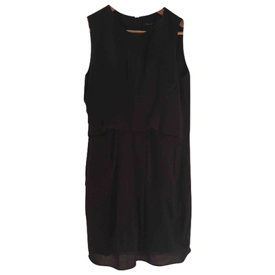 Pre-owned Tara Jarmon Linen Mini Dress In Black