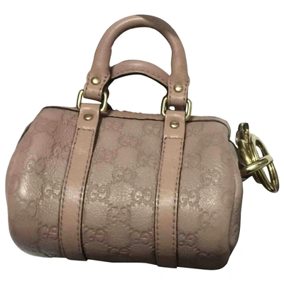 Pre-owned Gucci Leather Handbag In Beige