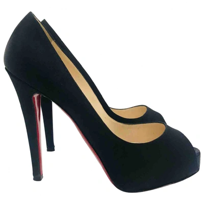 Pre-owned Christian Louboutin Very Privé Heels In Black