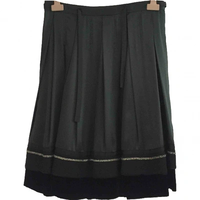Pre-owned Chloé Silk Mid-length Skirt In Green
