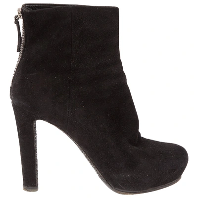 Pre-owned Miu Miu Ankle Boots In Black