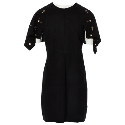 Pre-owned Meteo Suede Mini Dress In Black