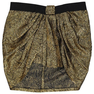 Pre-owned Isabel Marant Wool Mini Skirt In Gold