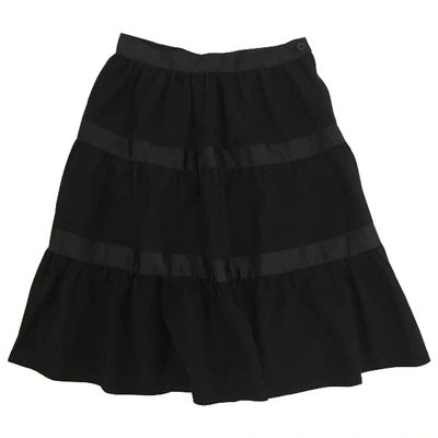 Pre-owned Marc By Marc Jacobs Wool Mid-length Skirt In Black