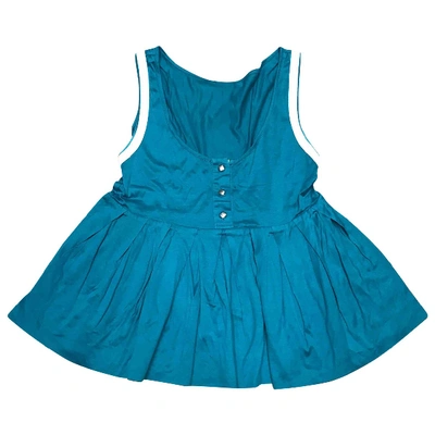 Pre-owned Fendi Vest In Turquoise