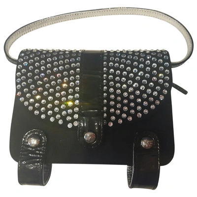 Pre-owned Giuseppe Zanotti Glitter Clutch Bag In Black