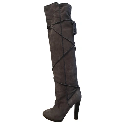 Pre-owned Azzaro Boots In Grey