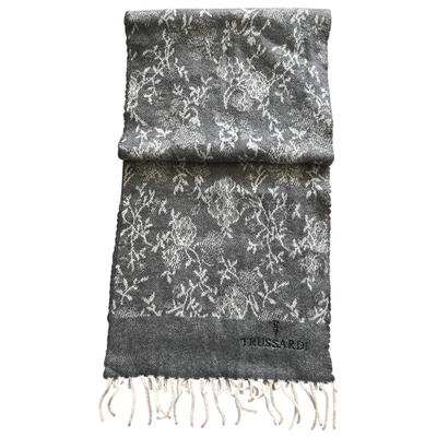 Pre-owned Trussardi Wool Scarf In Grey