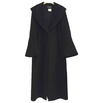 Pre-owned Chanel Cashmere Coat In Black