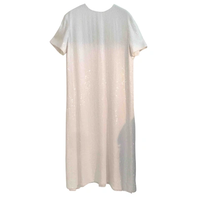 Pre-owned Nina Ricci Silk Mid-length Dress In White