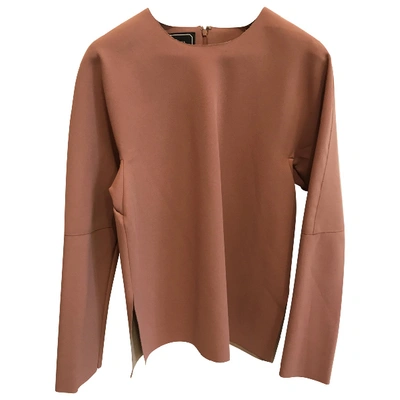Pre-owned By Malene Birger Orange Polyester Top