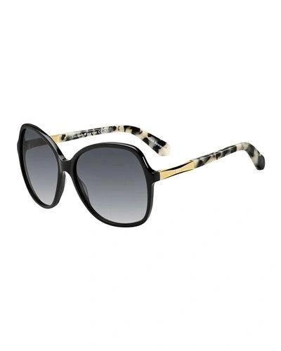 Kate Spade Jolyn 58mm Sunglasses - Black/ Gold