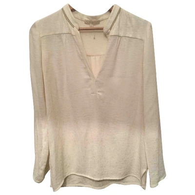 Pre-owned Maje Ecru Viscose Top